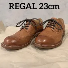 [美品]REGAL リーガル ウイングチップ 外羽根 ブラウン 23cm