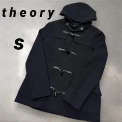 theory ブラック ダッフルコート ウール混