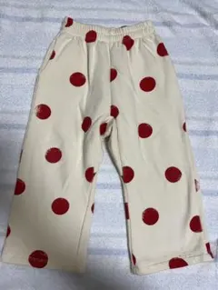 jejeunosity 韓国子供服 ドット柄 裏起毛 パンツ ズボン Sサイズ
