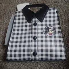 ミッキー★チェック柄　シャツ型ショルダーバッグ　新品タグ付