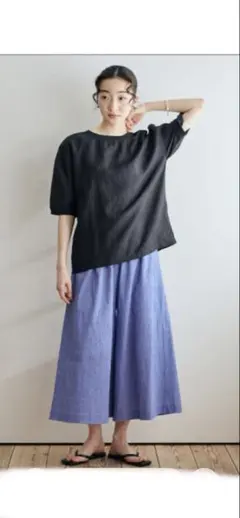 中川政七商店　麻布Tシャツ　黒のサムネイル