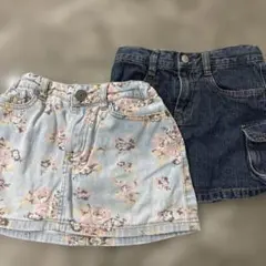子ども服女の子デニムスカートセット130〜140㎝
