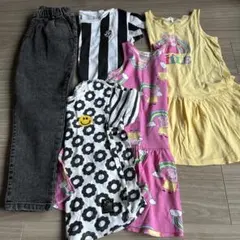 Markey's ブラックデニム　半袖　H&M ワンピース　120 5点セット