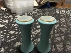 深川製磁　青い花立て 2個セット