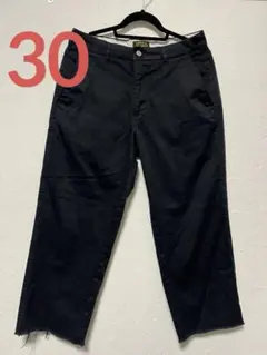 リーバイス スタプレ カットオフ ブラック チノパン ワイドスラックス　W30