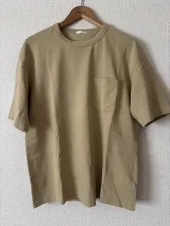 カーキ 半袖 Tシャツ ポケット付き