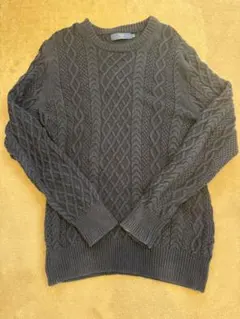 J.CREW ケーブルニット ネイビー M コットン100% クルーネック