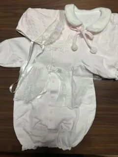 セレモニードレス 50-70cm 2wayロンパース ポンチョ 帽子 3点セット