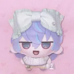 にじまるっと ぬい服 にじぱぺっと ヘッドドレス リボン 水色 ツイード