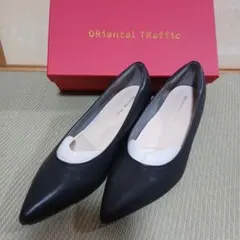 Oriental Traffic 黒 ポインテッドトゥパンプス