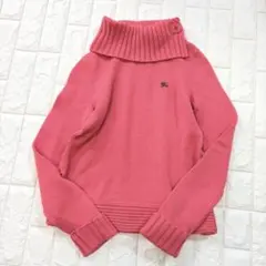 BURBERRY バーバリー タートルネック ニット ピンク ホースロゴ 長袖