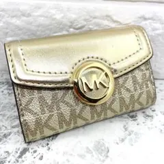 新品未使用 マイケルコース MKシグネチャー キーケース ゴールド 6連フック