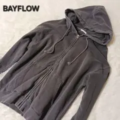 極美品★BAYFLOW ジップパーカー オーバーサイズ ウォッシュ加工 グレー