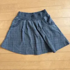 140サイズ チェック柄 フレアスカート