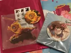 鬼滅の刃 無限城編 アクリルスタンド キービジュアル缶バッジ 嘴平伊之助