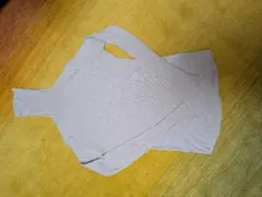 【試着のみ】ソージュSOEJU カシミヤ混タートルネックカットソー グレーL