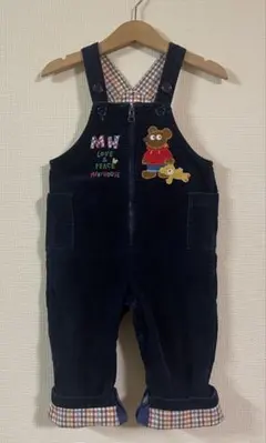 ミキハウス　コーデュロイ　オーバーオール　サロペット　90サイズ