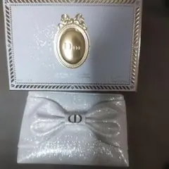 Dior ディオール ポーチ ホワイト ラメリボン2026 ホリデーコレクション