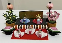 桃の節句 ひな祭り　雛人形　ちりめん細工　ミニチュア　初節句