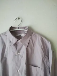 UNIQLO:C　薄紫 ボタンダウンシャツ 長袖 コットン