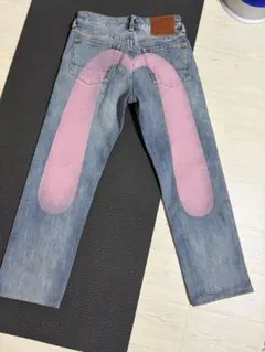 EVISU LOT 2000 ストレートデニム ピンクペイントのサムネイル