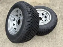 ①マックストレーラー　タイトジャパン　12インチ スチールホイール タイヤセット ①マックストレーラー タイトジャパン 12インチ スチール