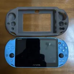 Sony PS Vita 本体 青色 シリコンケース、ソフト6個付き