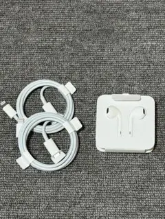 未使用 Apple純正 Lightningケーブル＆Apple純正イヤホン