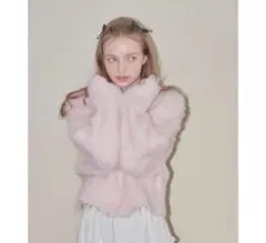 Treat Ürself shaggy knit cardigan（pink）のサムネイル