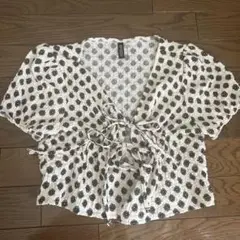 H&M Divided 花柄リボン付きシャツ XS