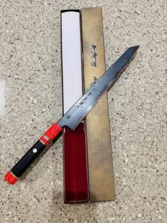 一刀斎虎徹 黒炎ダマスカス 青一 筋引き270mm - メルカリ