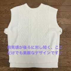 AMERICAN HOLIC ケーブル編み ニットベスト ホワイト