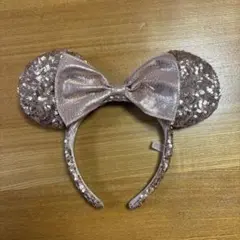 ミニー カチューシャ ピンク ピンクゴールド スパンコール