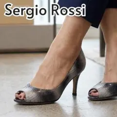 【美品】パイソン 正規品 セルジオロッシSergio Rossi ハイヒール