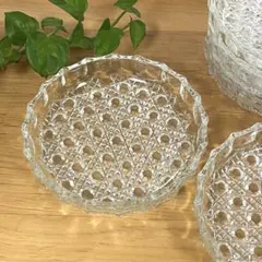 SOGA GLASS(曽我グラス) ガラス皿 5枚セット　昭和レトロのサムネイル