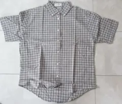 新品未使用 半袖チェック柄シャツ