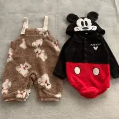 ロンパース セット くま ミッキー 80cm