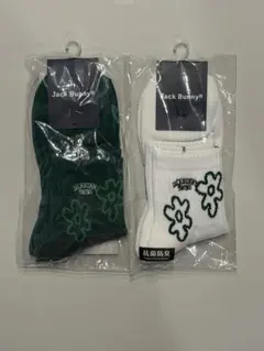 Jack Bunny ソックス 2足セット 花柄 25-27cmのサムネイル