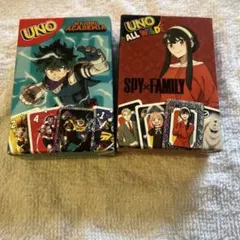 UNO 僕のヒーローアカデミア と　スパイファミリー　2個セット