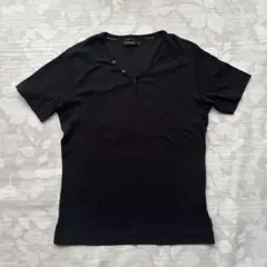 カルバンクライン ヘンリーネック リブ Tシャツ XL 黒