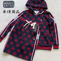 極美品　パーリーゲイツ　セットアップ　モノグラム　総柄　スウェット　パーカー