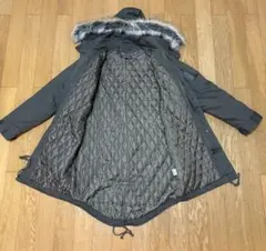 【美品】モッズコート取り外しファー付き　カーキ　メンズＬ