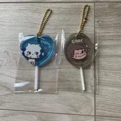 【不二家ポコちゃん】ペロペロキャンディ型アクリルキーホルダーセット