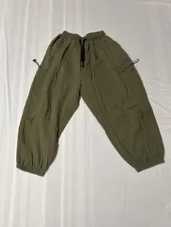 オリーブ ワークパンツ