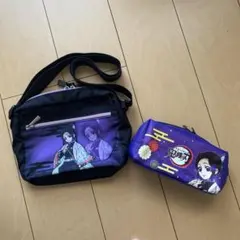 【中古品】鬼滅の刃 胡蝶しのぶ　ショルダーバッグ　ポーチ　まとめ売り