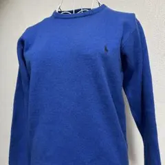 Polo Ralph Lauren ウールニットセーター ブルー 150 訳アリ