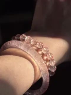 高品質ストロベリークォーツ　ブレスレット