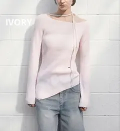 韓国 Atelier Nain アトリエナイン 長袖 ニット オフショルダー
