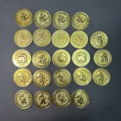 ポケモンメダル　バンプレスト　金　23枚　ピカチュウ　カイリュー　ヒトカゲ