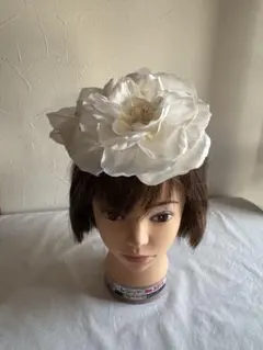ホワイトフラワーヘッドドレス